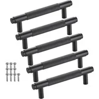 SO-TECH® Möbelgriff Bügelgriff Blackline VIII schwarz matt - inkl. Schrauben (Spar-Set, 5-St), Schubladengriff Schrankgriff Bohrlochabstand (BA) 96 mm