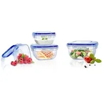ALPFA Frischhaltedose Frischhaltedosen Set 4tlg. 802320 Gefrierdosen, Kunststoff, (Spar-Set, 4-tlg., 4er-Set), BPA-frei