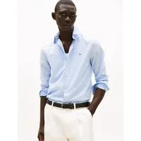 Tommy Hilfiger Langarmhemd FLEX POPLIN MINI PRINT Regular Fit SHIRT regular fit, Kentkragen