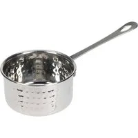 HAC24 Serviertopf Soßentopf Stieltopf Stielkasserolle Sossentopf, Edelstahl (1-tlg), mit Stiel ø 10 cm Fassungsvermögen 300 ml