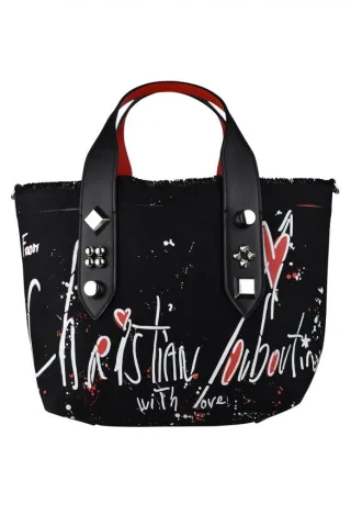 Christian Louboutin Kleine Einkaufstasche Frangibus Schwarz