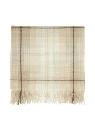 comma - Tuch mit Karomuster beige - Gr. - ONE SIZE