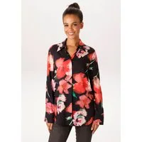 Aniston CASUAL Hemdbluse mit farbenfrohen Batik-Blüten bedruckt