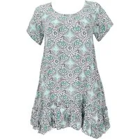Guru-Shop Midikleid Boho Strandkleid, Minikleid - grau alternative Bekleidung