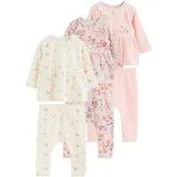 Next Langarmshirt & Leggings 6er-Set Baby Langarmshirt, T-Shirt und Leggings (6-tlg)