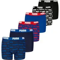 PUMA Boxershorts PUMA BOYS EVERYDAY LOGO PRINT BOXERS 6P ECOM (6er Pack) mit kontrastreichem Alloverprint