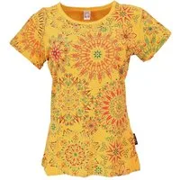 Guru-Shop T-Shirt Boho T-Shirt mit Mandaladruck, bedrucktes.. alternative Bekleidung, Festival, Ethno Style