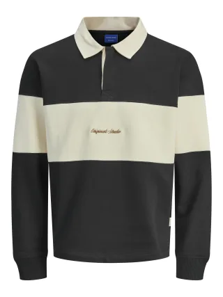 JACK&JONES - JORNORREBRO BLOCKING SWEAT POLO JNR black - Gr. - 152