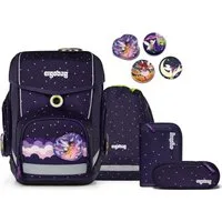 ergobag Schulranzen Cubo 5tlg inkl Sportbeutel Federmappe Schlampermäppchen und Kletties