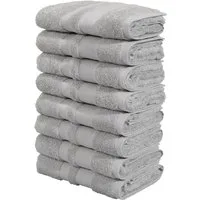 OTTO home Handtücher Vanessa, 8 Handtücher, 50x100cm, in Standard- und Premium-Qualität, Walkfrottee (Set, 8-St), Handtücher mit Bordüre, 100% Baumwolle, einfarbig, weich