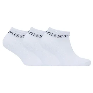 Lyle & Scott - Knöchelsocken für Herren, Baumwollmischung (3er-Pack) (Weiß)
