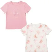 STACCATO T-Shirt (2-tlg) 2er Pack, bedruckt und mit Schmetterlings-Muster, für Girls