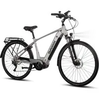 SAXXX E-Bike Trekkingrad QSD Touren-Pedelec 28 Zoll mit Komfortausstattung, 10 Gang SHIMANO Deore Schaltwerk, Kettenschaltung, Mittelmotor, 540 Wh, (mit entnehmbarem, Akku mit Akku-Schlüssel, mit Gepäckträger), 65–110 km Reichweite, 130 kg Gesamtgewi