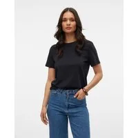 Vero Moda Kurzarmshirt VMPAULINA SS T-SHIRT GA JRS NOOS Baumwolle, regular fit