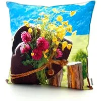 heimtexland Dekokissen Outdoorkissen 45x45 Outdoor Garten Deko Kissen, Lotus Effekt, schmutz- und wasserabweisend, inkl. Füllung