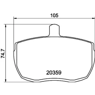 Hella Bremsbel?ge vorne Ford Transit Iveco Daily Land Rover 110/127 90