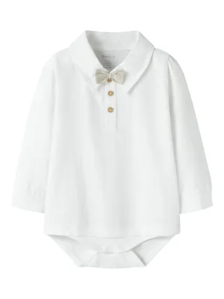NAME IT - NBMNOLLER LS BODY Bright White - Gr. - 56