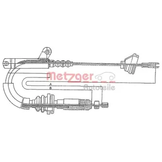 Metzger Bremsseil hinten links Volvo 740 940 960