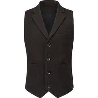 Allthemen Anzugweste Herren Weste mit Reverskragen Anzugweste aus Tweed