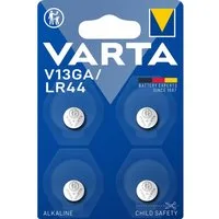 VARTA 4er-Set LR44/AG13 Knopfzellen, Premium Alkaline für Uhren & Rechner Knopfzelle, (4 St), Typenbezeichnung: LR-44/AG13/V13GA/A76/76A