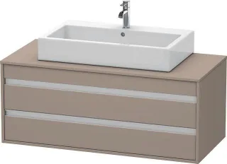 Duravit Ketho Konsolenwaschtischunterbau wandhängend Basalt Matt 1200x550x496 mm - KT665604343 KT665604343