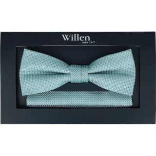 Willen - Schleife und Einstecktuch,Schleife blau,Schleife Hochzeit,Schleife Anzug,Schleife Hemd türkis - Gr. - OS