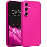 kwmobile Smartphone-Hülle Handyhülle für Samsung Galaxy A55 5G Hülle, weiche Silikon Case metallisch schimmernd - Schutzhülle Cover