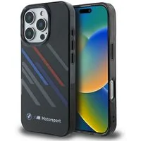 BMW Handyhülle Motorsport Random Stripes Magnetfunktion Kompatibel mit iPhone 16 Pro 6,3, Sportliches IML Case mit Motorsport Streifen