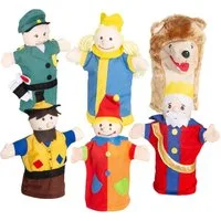 roba® Handpuppe Kasperlefiguren (6-tlg), Kasperlefiguren aus Stoff, für Puppentheater & Rollenspiel