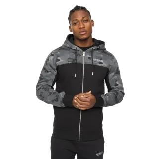 Crosshatch - "Branton" Hoodie mit durchgehendem Reißverschluss für Herren (Schwarz)