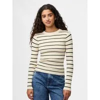 pieces Rundhalspullover PCMIRA NEW LS O-NECK KNIT NOOS BC Viskosemischung