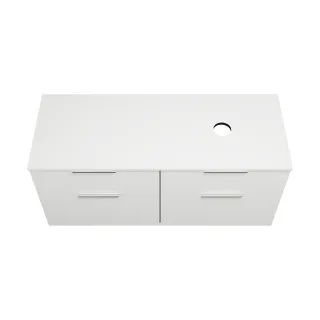 Burgbad Waschtischunterschrank Eqio 619x1400x550 Weiß Hochglanz, SGUU140RF2009 SGUU140RF2009