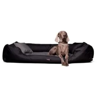 Tierlando NESTOR -Orthopädisches Hundebett | Starkes Oxford 2000D DUO | Extra Robust graphit schwarz 1,1 m, 25 cm, 90 cm