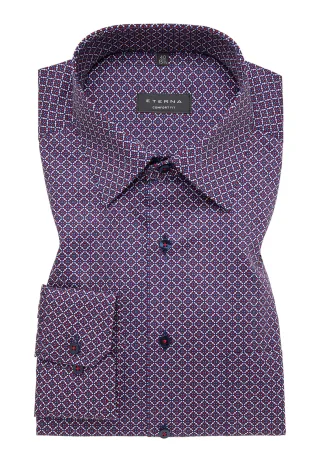 ETERNA - Hemd Twill Langarm rot - Gr. - 40/Langarm - 65cm