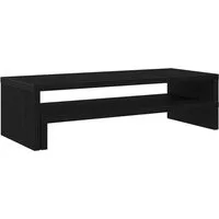 vidaXL Monitorständer Monitorständer Schwarz Eichen-Optik 54x22x15 cm Holzwerkstoff