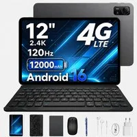 POCKAM P12Pro tablet 12 zoll 4G SIM Android 16 Tablet mit Tastatur 12000mAh Tablet (12", Android 16, Wifi, Unisoc T7300 Octa-Core, 13MP+8MP, Face ID, 4G LTE, 12GB+256GB/2TB)
