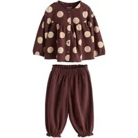 Next Langarmshirt & Hose Langärmelige Bluse und Pluderhose im Set (2-tlg)