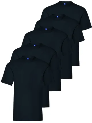Kruze | Mens Crew Neck T-Shirts (5er-Pack) - Navy