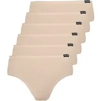 Pompadour Bikinislip 6er Pack Brasilian-Slip DUO (Packung, 6-St) gerundeter Beinausschnitt