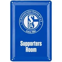 FC Schalke 04 Metallschild Blechschild Supporters Room, (1 St)