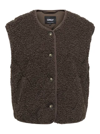 ONLY - ONLINES TEDDY WAISTCOAT CC OTW Chocolate Martini - Gr. - XL