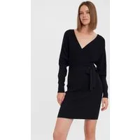 Vero Moda Strickkleid VMHOLLYREM LS V-NECK DRESS GA NOOS