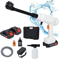 Rutaqian Akku-Druckreiniger Akku Hochdruckreiniger, Hochdruckreiniger mit 2 x 1500mA Batterien, Druck max: 180 bar, Fördermenge max: 270 l/h, (1 tlg., 508PSI Kompakter Power Pressure Hochdruckreiniger)