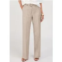 bianca Leinenhose PARIGI im cleanen Look in Trendfarbe 'caramel melange'