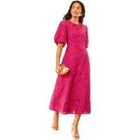 Love & Roses Midikleid Love & Roses Strukturiertes Midikleid, Regular (1-tlg)