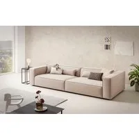 LeGer Home by Lena Gercke 3-Sitzer PIARA XXL, Sofa mit Kedernaht in Cord, Leinenoptik o. Strukturstoff, schwarze Füße, bequemer Sitzkomfort, extra tiefe Sitzfläche