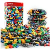 Athlix 1.000 Stück Bausteine Set Klemmbausteine kompatibel mit Lego Spielbausteine, DIY Kreative Bausteine, ABS, EN71 Zertifiziert