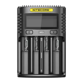 NITECORE UMS4 USB Battery Charger LCD Screen Smart Charging For 26650 18650 21700 UMS2 16340 18350
