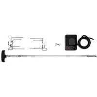 Rotisserie Heavy Duty, für Holzkohle Kugelgrill PRO-3, Grillspieß edelstahl/schwarz, für Kugelgrills Ø 47cm und 57cm