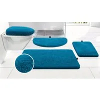 Bruno Banani Badematte Lana Premium, Badvorleger, Badezimmer Teppich, Höhe 30 mm, rutschhemmend beschichtet, schnell trocknend, strapazierfähig, fußbodenheizungsgeeignet, Polyacryl, rechteckig, 3-tlg. Hänge-WC Set, Badteppich, Badematten, unifarben, 